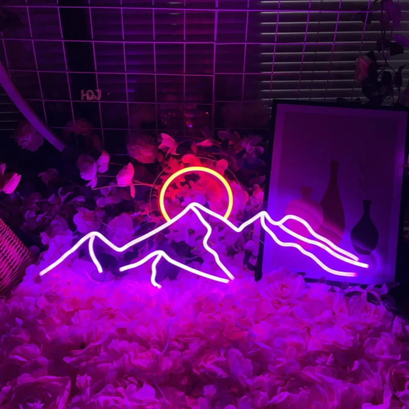 Mountain Neon Light for Bedroom Decor