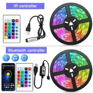 USB Led Strip Lights 5050 RGB Led Light Bluetooth APP Control Luces Led Flexible Diode Lamp Ribbon For Room Decoration Lighting