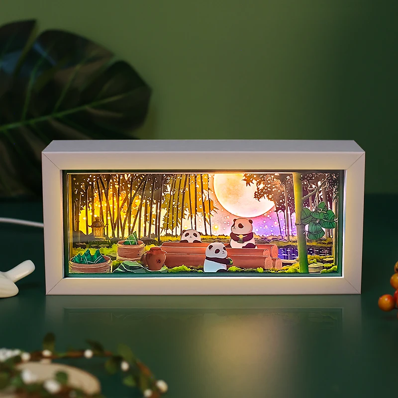 Panda-themed LED display adds playful, whimsical lighting to your LED Room.