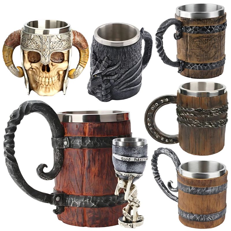 Decorative mugs add personality to your gaming decoration with unique styles.